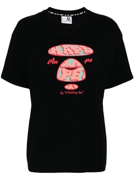 Футболка с логотипом AAPE BY *A BATHING APE, черный