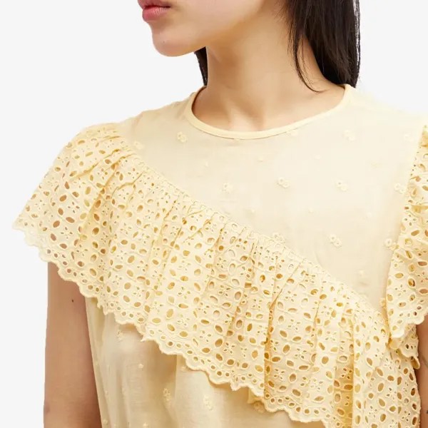 Isabel Marant Étoile Блузка с короткими рукавами Sorani, желтый