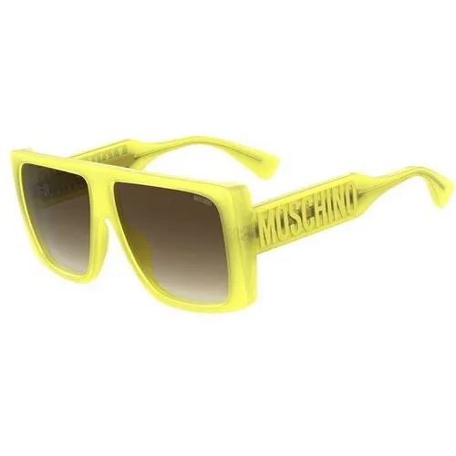 Солнцезащитные очки MOSCHINO, зеленый, желтый