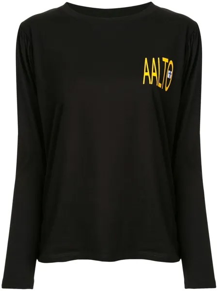 Aalto футболка со складками и логотипом