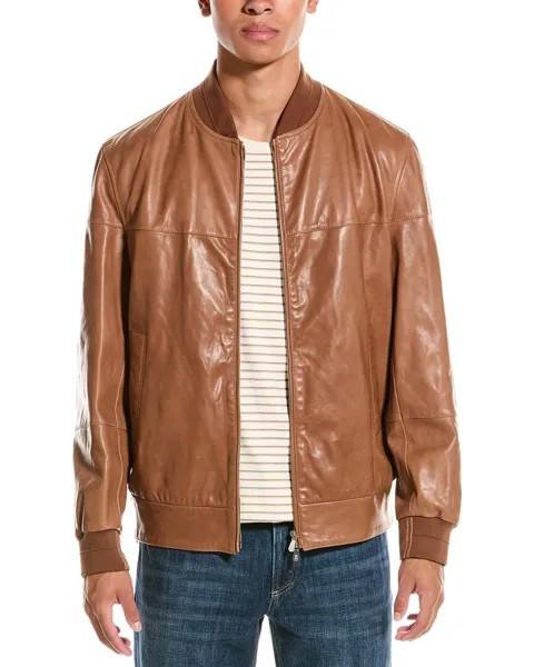 Кожаная куртка Brunello Cucinelli, мультиколор