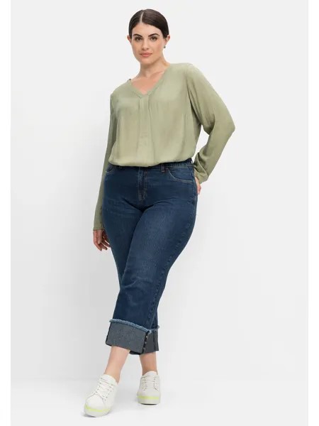 Джинсы sheego 7/8, цвет dark blue Denim