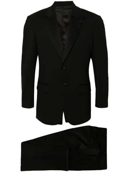 Lardini костюм с однобортным пиджаком, черный