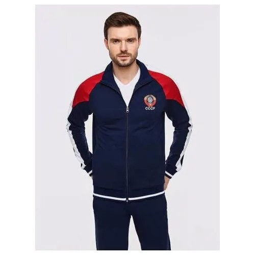 Костюм Red-n-Rock's, олимпийка и брюки, силуэт прямой, карманы, размер 60, синий