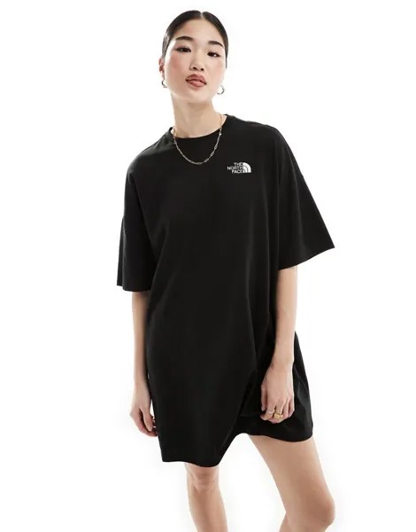 The North Face — Simple Dome — черное платье-футболка с логотипом