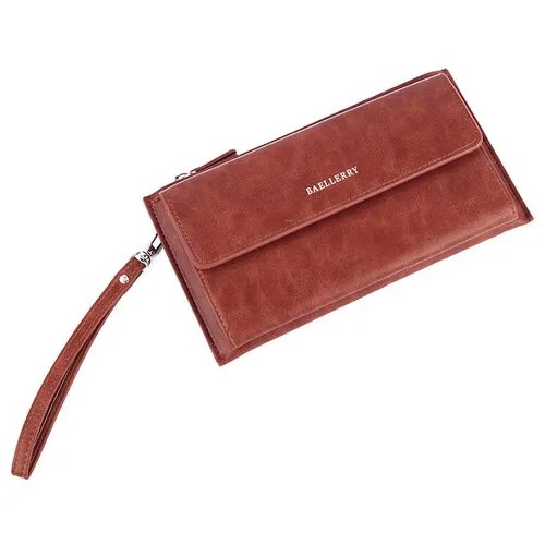 Мужское портмоне-клатч; кошелек мужской (кошелёк) Baellerry Business handbag со съемным ремешком, коричневый