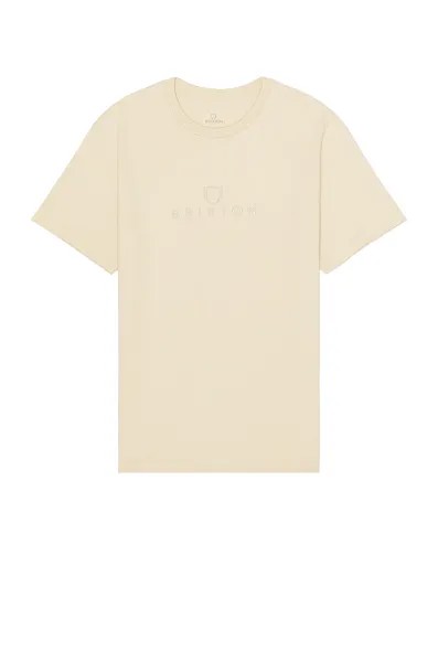 Футболка Brixton Alpha Thread Short Sleeve Standard, цвет Cream & Sand