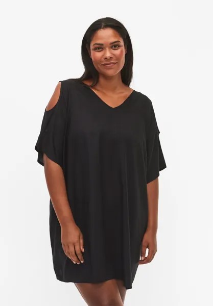 Дневное платье WITH SHOULDER DETAIL Zizzi, цвет black