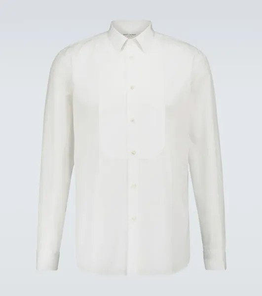 Классическая рубашка с длинными рукавами Saint Laurent, белый