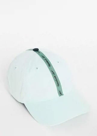 Мятная кепка с регулятором размера и тесьмой с логотипом Reebok-Зеленый цвет