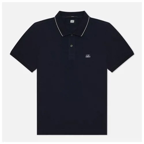 Мужское поло C.P. Company Stretch Piquet Slim Fit синий , Размер M