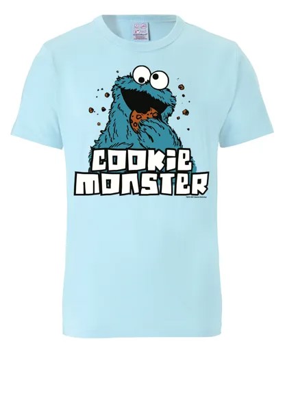 Футболка Logoshirt Sesamstrasse Krümelmonster, светло-синий