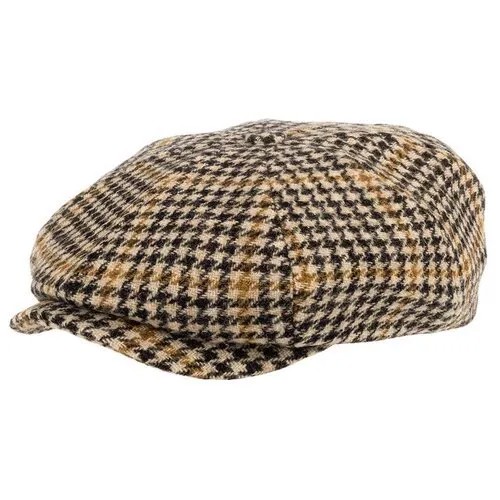 Кепка STETSON арт. 6810204 8-PANEL CAP HARRIS TWEED (черный / бежевый), размер 57