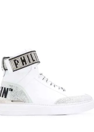 Philipp Plein высокие кеды с кристаллами