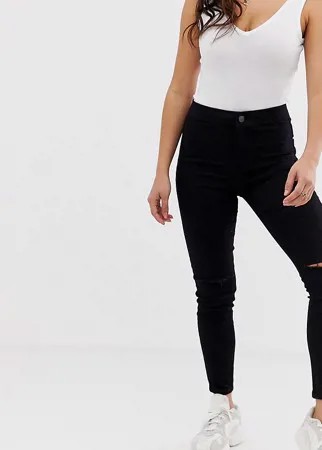 Черные облегающие джинсы New Look Petite-Черный цвет