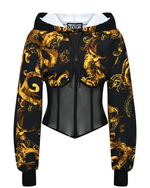 Корсетный свитшот с орнаментом Versace Versace Jeans Couture