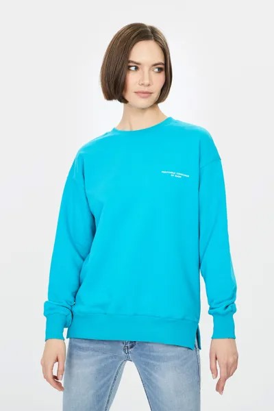 Свитшот женский Baon B111509 бирюзовый 3XL
