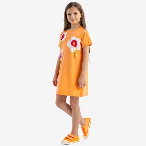 Платье Kapika, размер 122, оранжевый