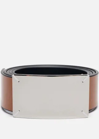 Ремень Maison Margiela Four Stitch Buckle Leather, цвет коричневый, размер 100