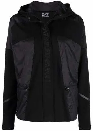 Ea7 Emporio Armani куртка с капюшоном и логотипом