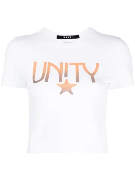 Укороченная футболка Unity Star Ksubi, белый