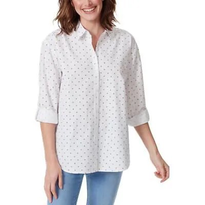 Женская рубашка на пуговицах в горошек Gloria Vanderbilt Amanda BHFO 0589
