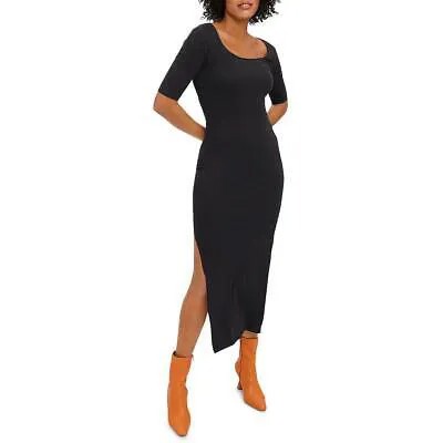 Vero Moda Женское черное длинное повседневное макси-платье с U-образным вырезом S BHFO 4217