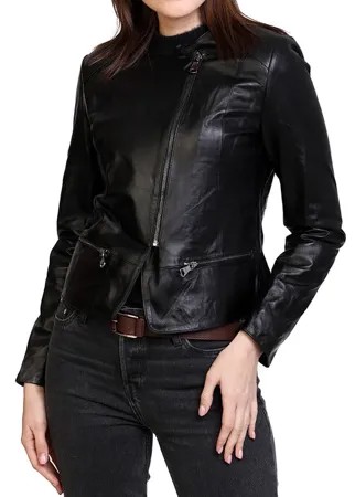 Кожаная куртка женская EXPO FUR S.7 черная 46