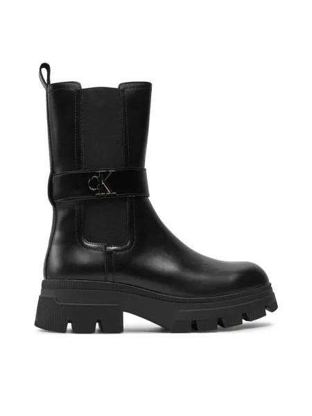 Ботинки на плоской подошве Chunky Combat Chelsea Mg Calvin Klein, черный