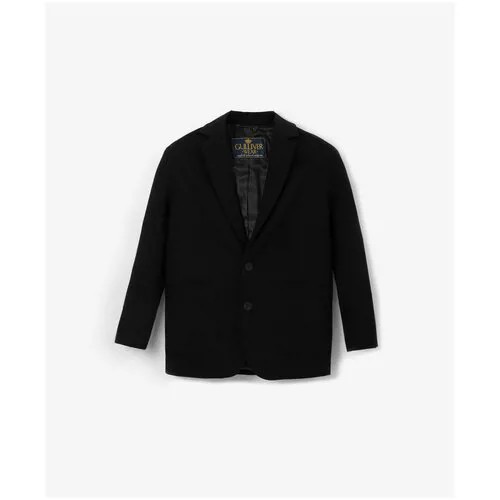 Пиджак из джерси с накладным карманом черный Gulliver , размер 140, модель 222GSBJC1901