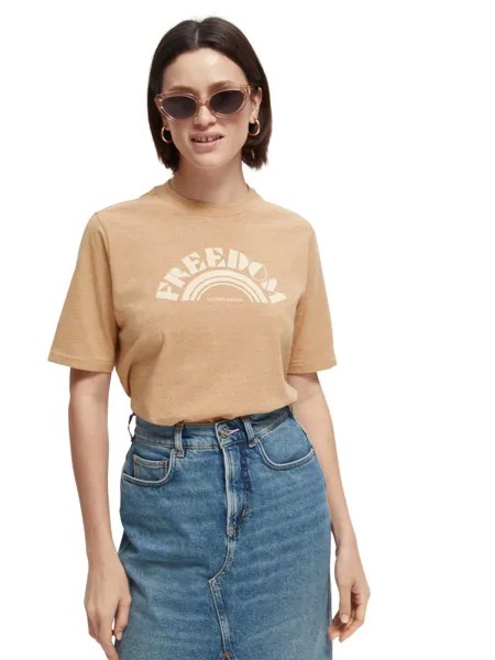 Футболка женская Scotch & Soda 166211/0610 коричневая L