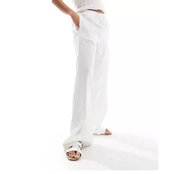 Брюки Cotton On Drawstring Straight, белый