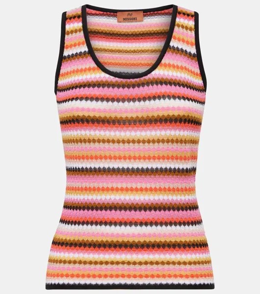 Майка из хлопковой смеси Missoni, цвет base rose multicolor