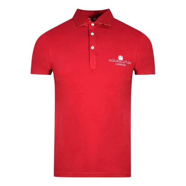 Рубашка-Поло London с ярким логотипом Aquascutum, красный