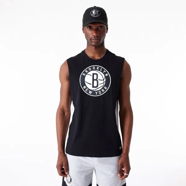 Футболка New Era Color Block Bronet sleeveless T-shirt, черный
