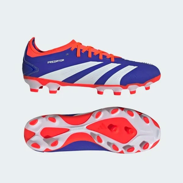 Бутсы Adidas PREDATOR PRO HG/AG / For soil and artificial turf / PREDATOR PRO HG/AG, цвет White/Solar Red/Lucid Blue
