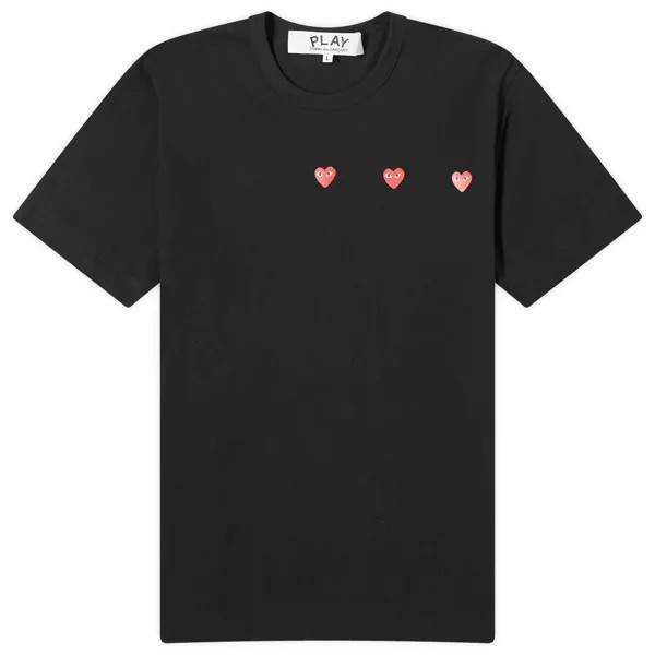 Футболка Comme Des Garçons Play 3 Heart T-Shirt, черный