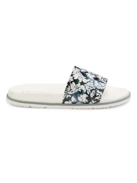 Кожаные шлепанцы с принтом Daintree Robert Graham, цвет Ivory Multicolor