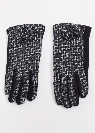 Черные перчатки из букле с бантиком Boardmans-Черный