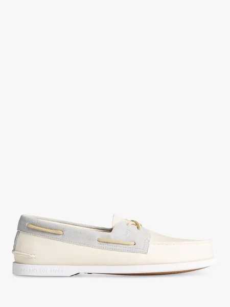 Мужские подлинные оригинальные топсайдеры SeaCycled с двумя люверсами Sperry, тан