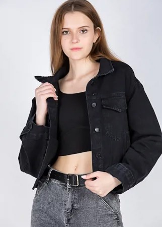 Куртка женская джинс FASHION 8908 (XL, Черный)