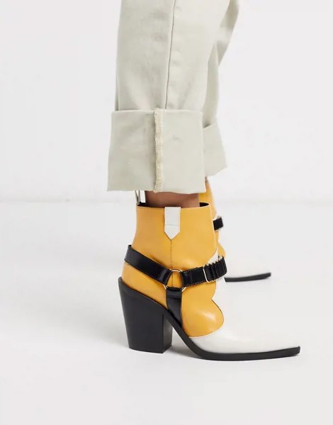 Ботинки в ковбойском стиле ASOS DESIGN-Мульти