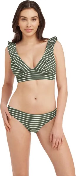 Купальный топ SEA LEVEL SWIM Chamarel Bonded Frill Bra Top, хаки