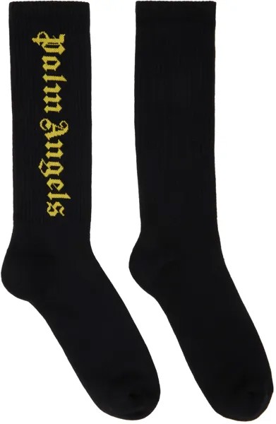 Черные классические носки с логотипом Palm Angels