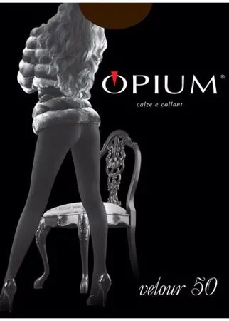 Колготки Opium Velour, 50 den, размер 2, caffe (коричневый)