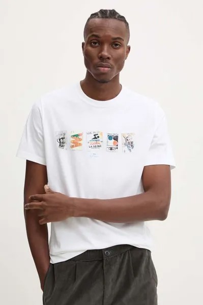 Хлопковая футболка PS Paul Smith, бежевый