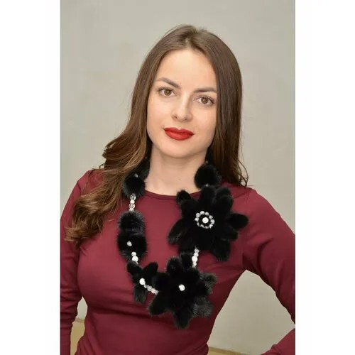 Колье Венец, стекло, длина 40 см