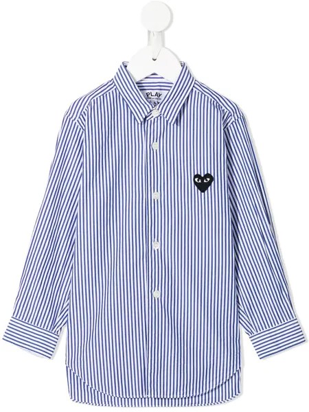 Comme Des Garçons Play рубашка в тонкую полоску с логотипом