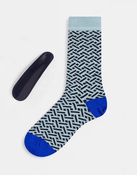 Подарочный набор из носков и рожка для обуви темно-синего цвета Ted Baker-Темно-синий