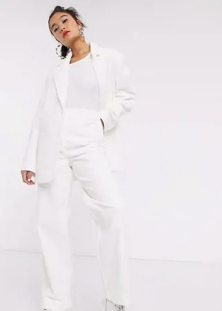 Белые широкие вельветовые брюки COLLUSION-Белый